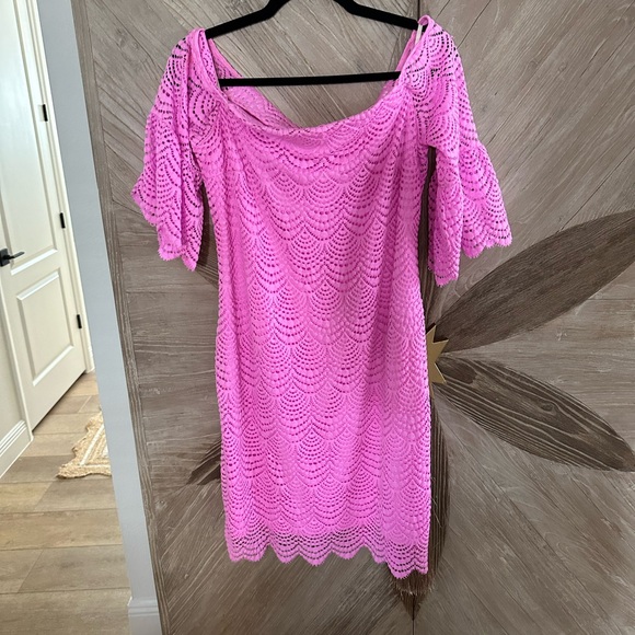 Lily Pulitzer size L Lexa off the shoulder dress - Picture 3 of 5